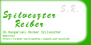 szilveszter reiber business card